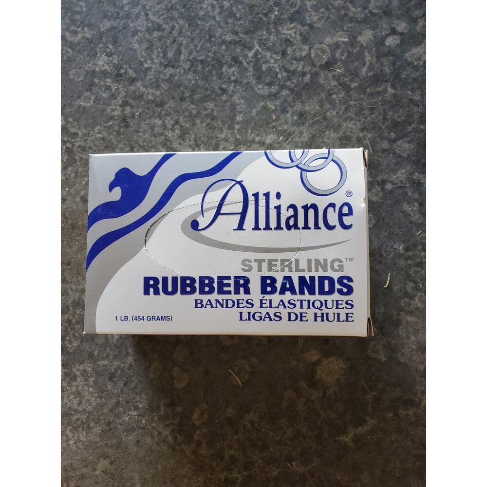 Alliance Sterling - Box of Rubber Bands - Size 107 - 7" x 5/8"